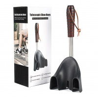 REVEX Calzador de mango largo, calzador de mango largo para personas mayores, hombres y mujeres, calzador largo con protección para el talón, cuchara suave para calzador que ayuda a ponerse los zapatos. (1 paquete), telescópico de 10 a 31 pulgadas