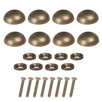 8 tornillos de espejo de latón, tornillos de espejo, tapa, clavos, sujetadores dorados para espejo decorativo, letreros/publicidad, clavos, construcción... (0.591 in, bronce)