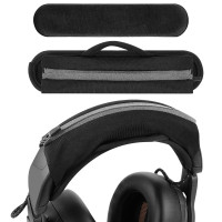 Geekria Juego de almohadillas y funda para diadema grande con gancho y bucle, pieza de reparación de repuesto (se adapta a diademas de auriculares de 3,5 a 4,5 cm), compatible con AKG, JBL, Razer, Sennheiser, Turtle Beach (Terciopelo)