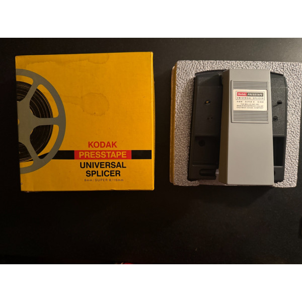 Empalmadora universal Kodak Presstape vintage con caja original Manual & Punch & Dir