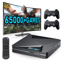 Consola de juegos retro Kinhank Super Console X2 Pro Más de 65000 juegos integrados, consola de videojuegos Android 9.0/Emuelec 4.6, chip S905X2, salida 4K UHD, 2.4G/5G, BT 5.0