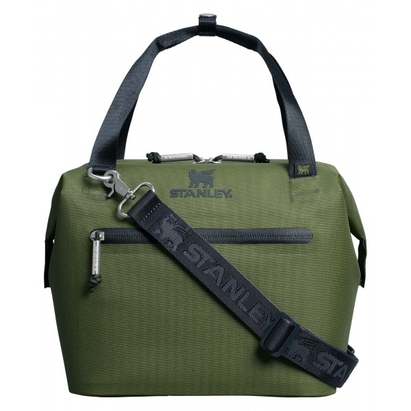 STANLEY Mini bolsa térmica y lonchera suave en juliana para todo el día, 7.4 cuartos | Enfriador de 10 latas con asas y correa | permanece frío durante horas | Bolsa de viaje aislada con cremallera | Sin BPA | Pino Seco