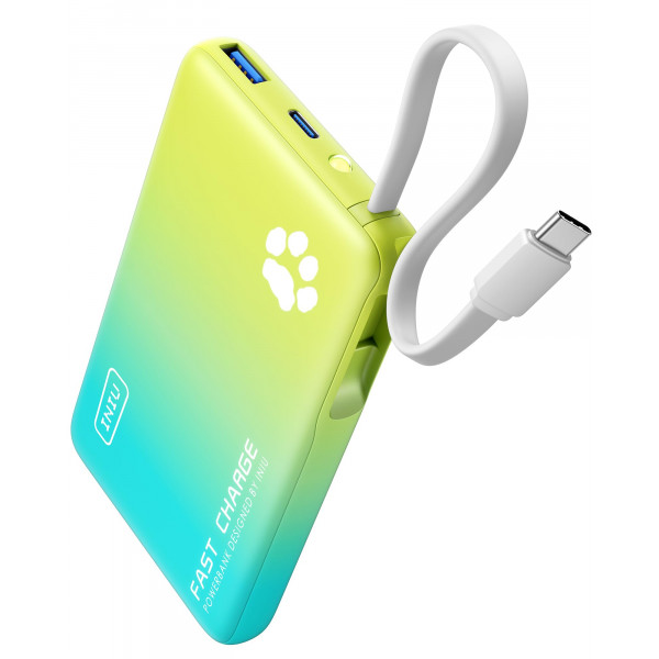 INIU Cargador portátil, 45 W PD Slim 10000 mAh banco de energía con USB-C incorporado, camping al aire libre viajes negocios, para mujeres, hombres, estudiantes, emergencia familiar