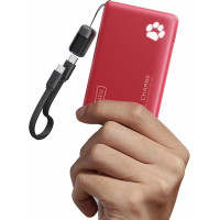 INIU Cargador portátil, ultra delgado 10000 mAh 45 W PD Power Bank, mini batería de carga rápida, viaje familiar Essentials Powerbank para estudiantes universitarios, viajeros, adolescentes, niños y niñas, rojo