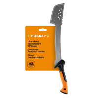Fiskars Cuchillo machete, machete para cortar árboles, resistente, cortador de ramas de hacha Bushcraft de 18 pulgadas con revestimiento de hoja resistente al óxido y de baja fricción y funda de nailon