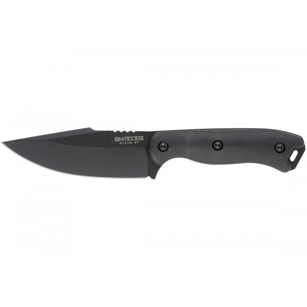 KA-BAR BK18 Becker Harpoon Cuchillo de hoja fija 4.5 Drop Point 1095 Cro-Van Black Blade Mango ultramid Negro