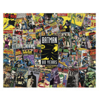 Paladone Batman Rompecabezas de 1000 Piezas - Rompecabezas Retro de Cultura Pop, Collage de cómics a través del Tiempo, Amarillo