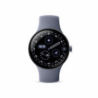 Google Pixel Watch 4 (45 mm) - Reloj inteligente Android con frecuencia cardíaca y seguimiento del sueño - Batería de 40 horas - Seguimiento de actividad física - Google AI - Caja de aluminio satinado Moonstone - Correa activa Moonstone - Wi-Fi