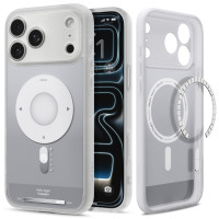Spigen Ultra Hybrid MagFit Funda de impresión digital directa para iPhone 17 Pro Max [Diseño personalizado] [Compatible con Magsafe] - Plata clásica