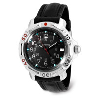 Vostok | Reloj mecánico ruso Komandirskie Classic Commander de estilo militar para hombre | Modelo 811783 Correa de cuero