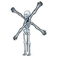 Whirligig Spinner Skeleton 22 – Diseño espeluznante con temática de Halloween, decoración al aire libre resistente a la intemperie, duradero y ligero para patios, patios y jardines – Llamativo Spinner de viento