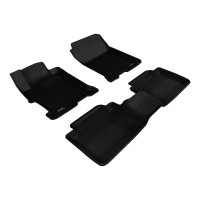3D MAXpider Alfombrilla Kagu de ajuste personalizado (negro) compatible con Honda Accord Sedan 2013-2017 – Juego completo