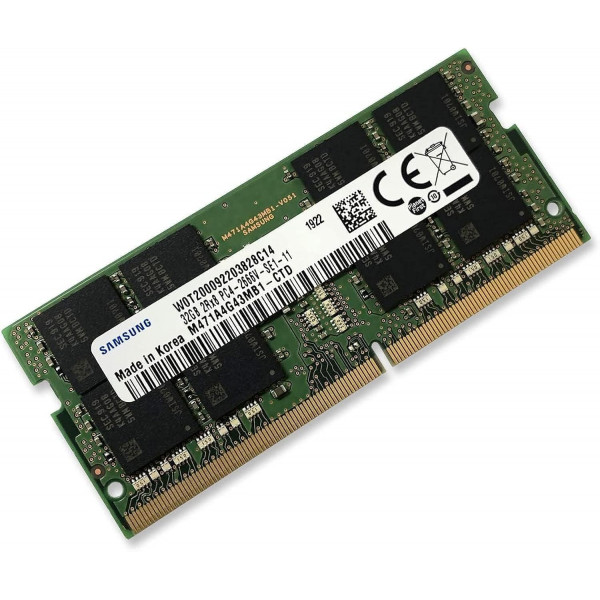 Módulo de memoria RAM Samsung DDR4 de 32 GB, 2666 MHz, para ordenadores portátiles (SODIMM de 260 pines, 1,2 V) M471A4G43MB1