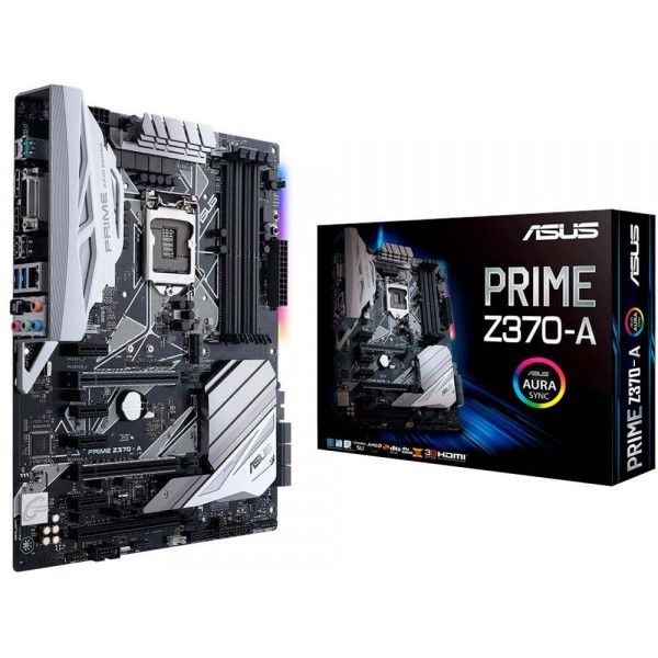 Placa base ASUS Prime Z370-A LGA1151 DDR4 DP HDMI DVI M.2 USB 3.1 Z370 ATX con USB 3.1 para procesadores Intel Core de 8.ª generación