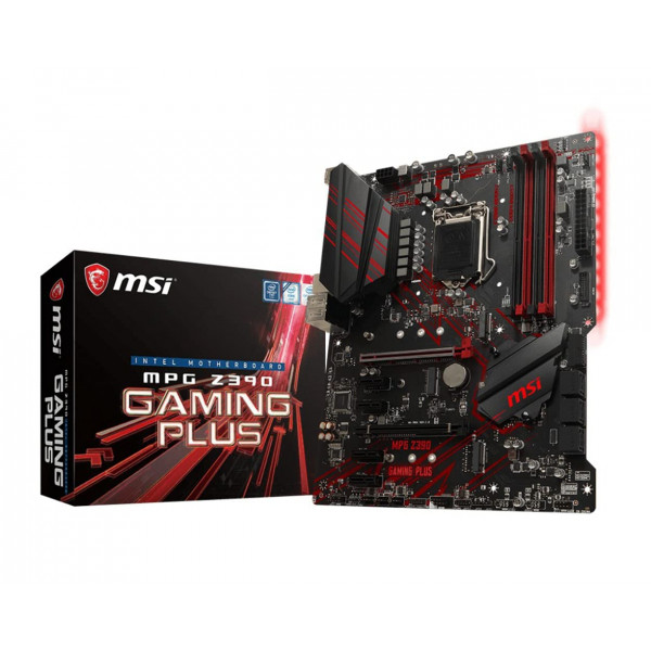 MSI MPG Z390 Gaming Plus LGA1151 (Intel 8.a y 9.a generación) M.2 USB 3.1 Gen 2 DDR4 HDMI DVI CFX ATX Placa base para juegos Z390