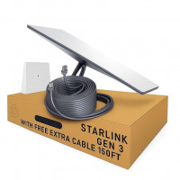 Kit estándar Starlink Gen 3 – Antena parabólica con enrutador Wi-Fi 6 – Internet de alta velocidad y baja latencia para áreas rurales, hogares remotos y uso residencial