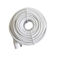 Cable de extensión de alimentación de 12 V CC de 50 pies, enchufe de 2,1 mm x 5,5 mm, cables de extensión universales, compatible con adaptador de alimentación de 12 V para cámara IP de seguridad en el hogar (15 m) blanco