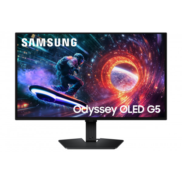 Monitor para juegos Samsung Odyssey OLED G5 (G50SF) QHD y QD-OLED de 27, frecuencia de actualización de 180 Hz, tiempo de respuesta de 0,03 ms (GtG), compatible con NVIDIA G-Sync, AMD FreeSync™, LS27FG500SNXZA