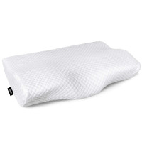 ZAMAT Almohada de espuma viscoelástica para aliviar el dolor de cuello, almohada cervical ergonómica ortopédica ajustable para dormir con funda lavable, almohadas de cama para personas que duermen de lado, boca arriba y boca abajo