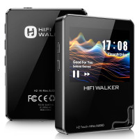 HIFI WALKER H2 Touch 64GB Reproductor de MP3 de alta resolución Bluetooth 5.2, pantalla táctil HD de 2.4, reproductor de audio digital, reproductor FLAC sin pérdidas DSD, reproductor de música Bluetooth con tarjeta de memoria de 64GB, admite hasta 512GB