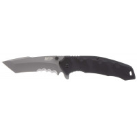 Smith & Wesson M&P Special Ops Cuchillo de apertura asistida de acero inoxidable de 9,3 pulgadas con hoja Tanto de 4 pulgadas y mango G10 para exteriores, táctica, supervivencia y EDC, negro