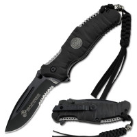 US Marines by MTech USA USA M-1020BK Cuchillo plegable, 5 pulgadas de longitud cerrada, negro