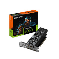 Tarjeta gráfica GIGABYTE GeForce RTX 5050 OC de perfil bajo 8G, 8 GB GDDR6 de 128 bits, PCIe 5.0, admite hasta 4 pantallas, tarjeta de video GV-N5050OC-8GL