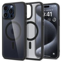 Funda Spigen para iPhone 15 Pro, MagFit Ultra Híbrido [Anti-Amarillamiento] [Compatible con Magsafe] - Negro Escarcha