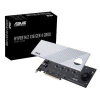 La tarjeta de expansión ASUS Hyper M.2 X16 PCIe 4.0 X4 admite 4 NVMe M.2 (2242/2260/2280/22110) hasta 256 Gbps para AMD 3rd Ryzen sTRX40, zócalo AM4 e Intel VROC NVMe Raid