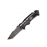 1 cuchillo táctico de rescate USMC Elite Semper Fi – Hoja Tanto negra