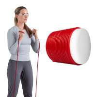 Tubo de resistencia de látex THERABAND, rojo, nivel medio 2, rollo de 25 pies, grado profesional para entrenamientos de la parte superior e inferior del cuerpo, cortado a medida, niveles de resistencia codificados por colores