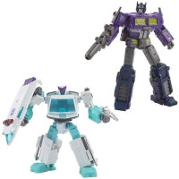 Transformers Generations selecciona las figuras de coleccionista WFC-GS17 Shattered Glass Ratchet y Optimus Prime, War for Cybertron Deluxe y Voyager - Exclusivo para minoristas