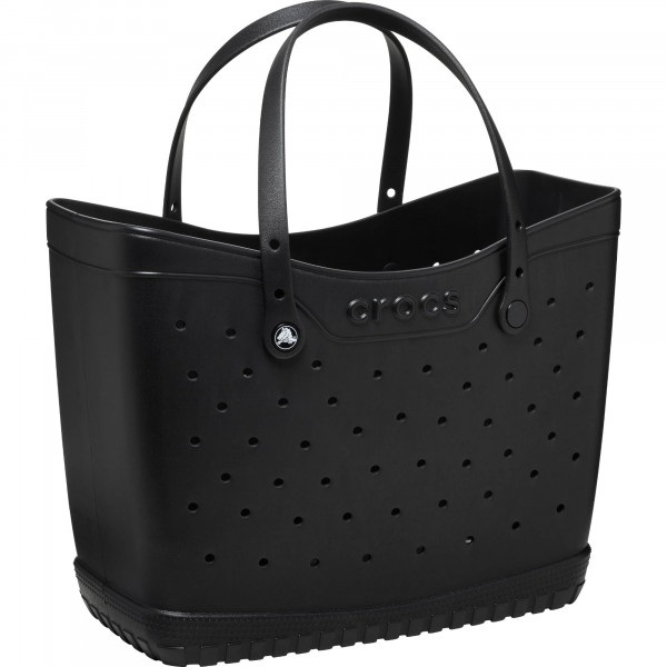 Bolso tote Crocs Classic para mujer, grande, negro - Personalícelo con dijes Jibbitz