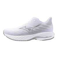Mizuno Wave Rider 28 - Zapatillas para correr para hombre | Zapato para correr neutro | Blanco-Ultimate Grey | EE.UU. Hombres 8