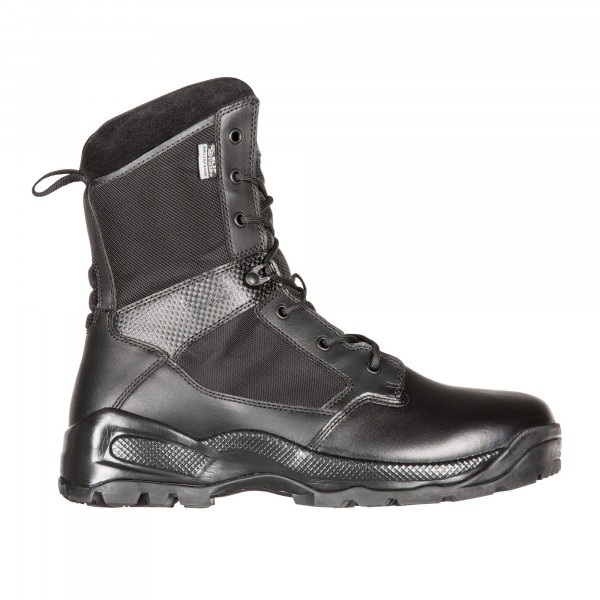 5.11 Bota militar táctica ATC 2.0 de 8 pulgadas con cremallera lateral impermeable para hombre, color negro