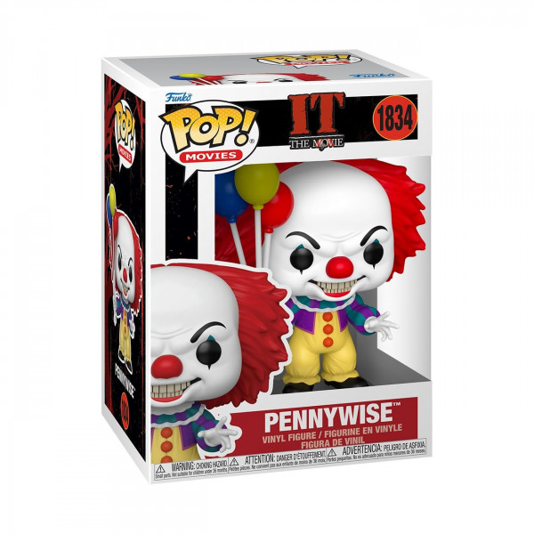 ¡Funko Pop! Movies: Pennywise - (1990) - IT - Figura de vinilo coleccionable - Idea de regalo - Mercancía oficial - Juguetes para niños y adultos - Fans de Disney - Figura modelo para coleccionistas y exhibición