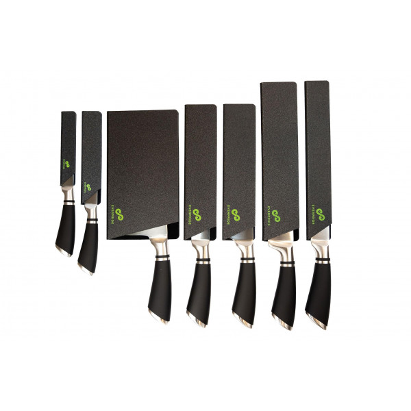 EVERPRIDE Juego de protectores de cuchillos de 7 piezas, fundas universales para cuchillos de chef y cocina, protectores duraderos para bordes de cuchillos que incluyen varios tamaños para proteger su juego completo de cuchillos