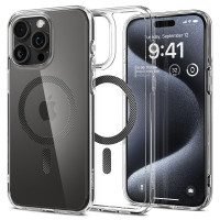 Funda Spigen para iPhone 15 Pro, Ultra Hybrid MagFit [Anti-Amarillamiento] [Compatible con Magsafe] - Fibra de Carbono