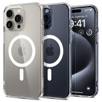 Funda Spigen para iPhone 15 Pro, Ultra Hybrid MagFit [Anti-Amarillamiento] [Compatible con Magsafe] - Transparente