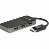 StarTech.com Divisor DisplayPort 1.4 de 3 Puertos, Adaptador DisplayPort a 3x DP Multi-Monitor, Triple Hub MST para Computadora 4K, Alimentado por Bus USB, Solo Windows (MST14DP123DP)