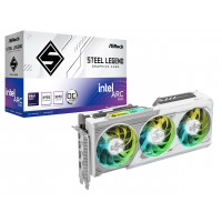 Tarjeta gráfica ASRock Intel Arc B580 Steel Legend 12GB OC, reloj GPU de 2800 MHz, 12GB GDDR6, DisplayPort 2.1, HDMI 2.1a, refrigeración por ventilador triple, sincronización policromada