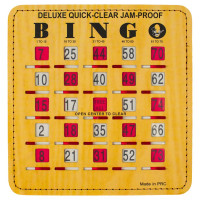 MR CHIPS Tarjetas de bingo deslizantes de lujo, transparentes y rápidas, a prueba de atascos, con ventanas corredizas, paquete de 200 en estilo madera veteada