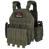 YAKEDA Chaleco táctico de liberación rápida para exteriores para adultos (verde)