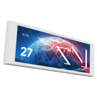 La subpantalla del estuche Thermalright Trofeo Vision LCD White Edition cuenta con una pantalla LCD a todo color de 6,86 pulgadas (resolución de 1280 x 480) con diseño de panel magnético. Admite imágenes dinámicas/estáticas de bricolaje (blanco).