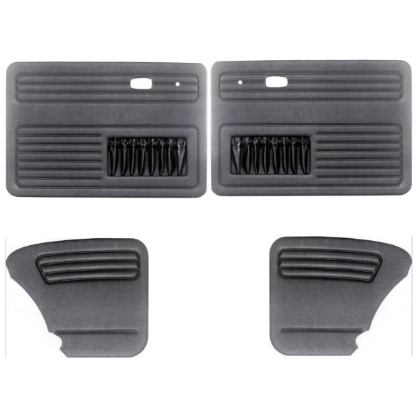 Kit de paneles de puerta universales de 4 piezas, tipo 1 y S/B 65-77, negro (exc. ​​conv.)