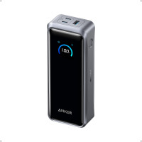 Anker Prime Power Bank, cargador portátil de 3 puertos de 26,250 mAh con salida máxima de 300 W, carga bidireccional, aprobado por la TSA, control de aplicaciones, para MacBook, iPhone serie 17/16 y más (base no incluida)