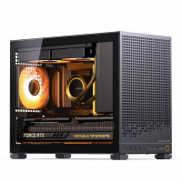 JONSBO D32 PRO Micro-ATX Caja para PC, Mini Caja de Escritorio de Alta compatibilidad, Modo A/B para MB, Soporte MATX Back-Connect/BTF MB, GPU de 365 mm/Enfriador de Aire 240AIO/163 mm, Fuente de alimentación ATX/SFX, Caja para Juegos de PC USB3.2,Negro