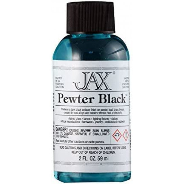 JAX Pewter Black - Solución de acabado de metal - Acabado antiguo sin calor ni electricidad - 2 onzas