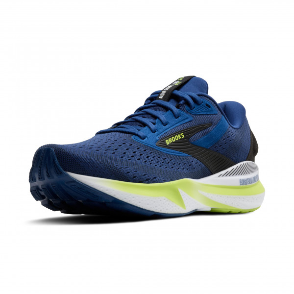 Brooks Adrenaline GTS 24, calzado para correr con soporte para hombre, color azul marino peonía/negro/lima ácida, 11 mediano