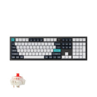 Keychron Q6 Max QMK/VIA Bluetooth inalámbrico/2,4 GHz/USB-C teclado mecánico personalizado con cable, perilla programable de tamaño completo RGB retroiluminado interruptor rojo Gateron intercambiable en caliente para Mac Windows Linux - negro